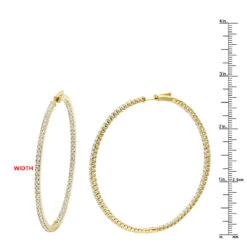 2.5 Inch Inside Out Diamond Hoop Earrings For Women 5 Carat VS Diamonds 14K Yellow Gold 24 2.5 Inch Inside Out Diamond Hoop Earrings For Women 5 Carat VS Diamonds 14K Yellow Gold -Invicta Jewelry Store jewelry 25 inch inside out diamond hoop earrings for women 5 carat vs diamonds 14k gold 001285 rulerye 1
