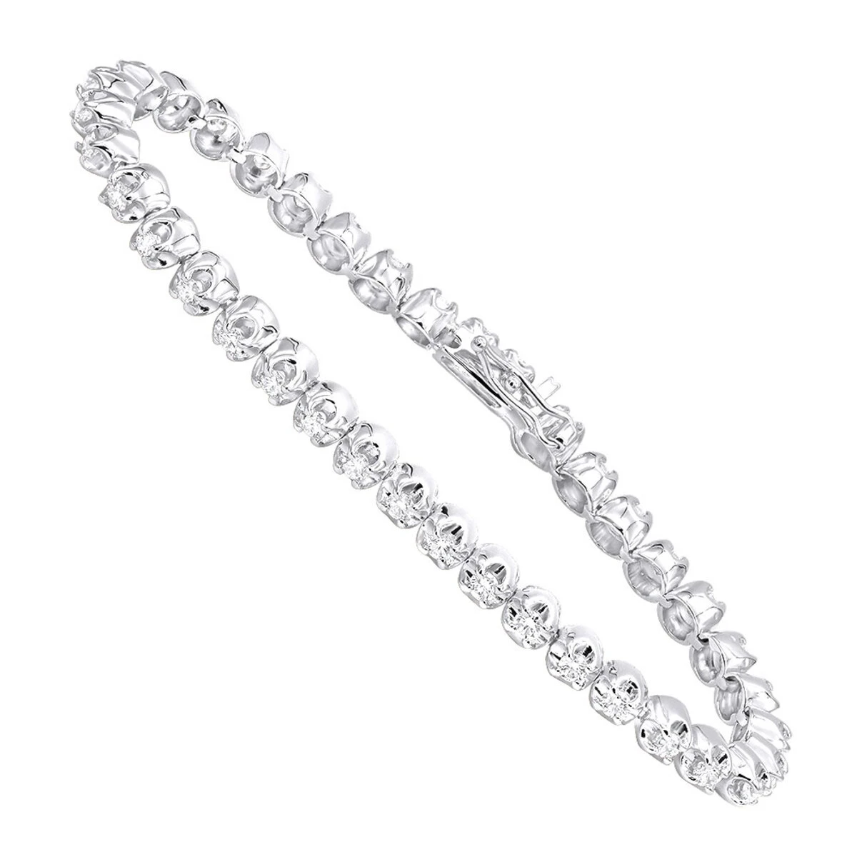 3 Carat Diamond Tennis Bracelet For Men & Women 14K Yellow Gold Prong Set Diamonds 4 3 Carat Diamond Tennis Bracelet For Men & Women 14K Yellow Gold Prong Set Diamonds - Image 2