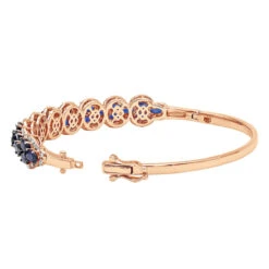 Blue Sapphire And Diamond Bangle Bracelet For Women 14K White Gold 9.5CT LUXURMAN 15 Blue Sapphire And Diamond Bangle Bracelet For Women 14K White Gold 9.5CT LUXURMAN -Invicta Jewelry Store jewelry blue sapphire and diamond bangle bracelet for women 14k gold 95ct luxurman backro