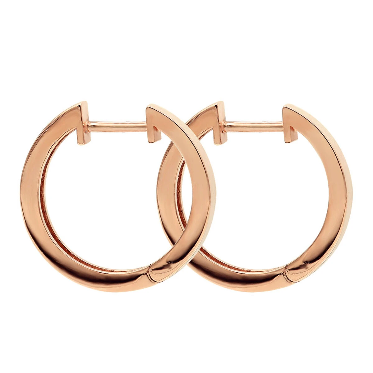 Classy Small 1/2 Inch Diamond Hoop Earrings 14K Yellow Gold Huggies Round Diamonds 8 Classy Small 1/2 Inch Diamond Hoop Earrings 14K Yellow Gold Huggies Round Diamonds - Image 6