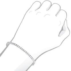 Eternity Line Ladies Diamond Tennis Bracelet 4 Carats 14K White Gold -Invicta Jewelry Store jewelry line bracelets elegant ladies diamond tennis bracelet 4 carats 14k gold bodwh