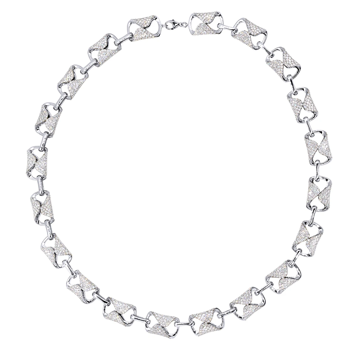 Luxurman Unique 14K Yellow Gold Pave Diamond Necklace For Women 12.9ct 4 Luxurman Unique 14K Yellow Gold Pave Diamond Necklace For Women 12.9ct - Image 2