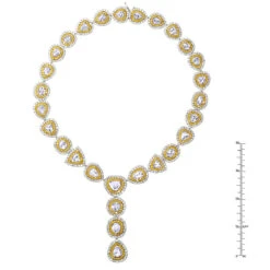 Royal Style Ladies Yellow And White Diamond Necklace 18K Gold 53.17ct -Invicta Jewelry Store jewelry royal style ladies yellow and white diamond necklace in 18k gold 5317ct rulerwh