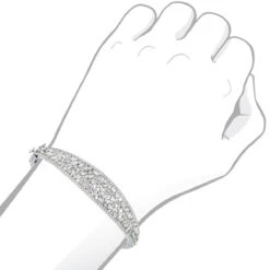 Unique 14K White Gold Baguette & Round Diamond Bangle Bracelet For Women 3 Carat 13 Unique 14K White Gold Baguette & Round Diamond Bangle Bracelet For Women 3 Carat -Invicta Jewelry Store jewelry unique 14k gold baguette round diamond bangle bracelet for women 3 carat bodwh 2
