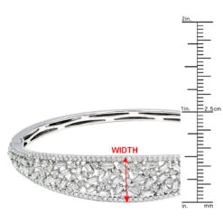 Unique 14K White Gold Baguette & Round Diamond Bangle Bracelet For Women 3 Carat 14 Unique 14K White Gold Baguette & Round Diamond Bangle Bracelet For Women 3 Carat -Invicta Jewelry Store jewelry unique 14k gold baguette round diamond bangle bracelet for women 3 carat rulerwh 2