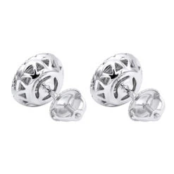 Unique 14K White Gold Large Diamond Stud Earrings Clusters 2 Carat Halo Look 17 Unique 14K White Gold Large Diamond Stud Earrings Clusters 2 Carat Halo Look -Invicta Jewelry Store jewelry unique real 14k gold large diamond stud earrings clusters 2 carat halo look backwh