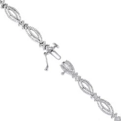 Ladies 14K White Gold Designer Diamond Bracelet 2.51ct -Invicta Jewelry Store ladies 14k gold designer diamond bracelet 251ct p 6485 backwh