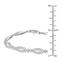 Ladies 14K White Gold Designer Diamond Bracelet 2.51ct -Invicta Jewelry Store ladies 14k gold designer diamond bracelet 251ct p 6485 rulerwh