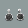 Ladies Circle Earrings With Black And White Diamonds 0.60ct 14K White Gold 1 Ladies Circle Earrings With Black And White Diamonds 0.60ct 14K White Gold -Invicta Jewelry Store ladies circle earrings with black and white diamonds 060ct 14k gold 1