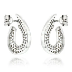 Ladies Designer Diamond Earrings 0.81ct 14K White Gold 11 Ladies Designer Diamond Earrings 0.81ct 14K White Gold -Invicta Jewelry Store ladies designer diamond earrings 081ct 14k gold backwh