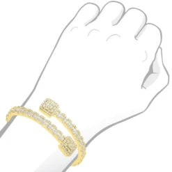 Ladies Diamond Bracelet 10K Yellow Gold Split-Style Bangle Bracelet For Women 10 Ladies Diamond Bracelet 10K Yellow Gold Split-Style Bangle Bracelet For Women -Invicta Jewelry Store ladies diamond bracelet 10k or 14k gold split style bangle bracelet for women 804081 bodye
