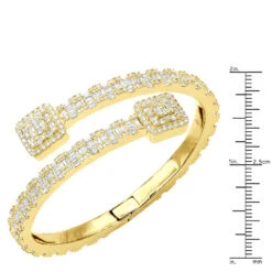 Ladies Diamond Bracelet 10K Yellow Gold Split-Style Bangle Bracelet For Women 11 Ladies Diamond Bracelet 10K Yellow Gold Split-Style Bangle Bracelet For Women -Invicta Jewelry Store ladies diamond bracelet 10k or 14k gold split style bangle bracelet for women 804081 rulerye