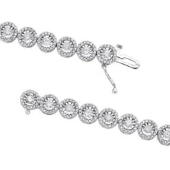 Ladies Diamond Circle Bracelet 14K White Gold 4.66ct -Invicta Jewelry Store ladies diamond circle bracelet 14k 466ct p 43658 backwh 20201006