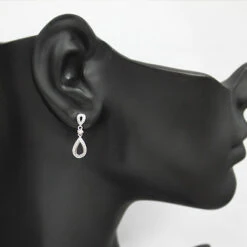 Ladies Diamond Drop Earrings 0.28ct 10K Rose Gold -Invicta Jewelry Store ladies diamond drop earrings 028ct 10k gold 3