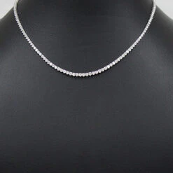 Ladies Diamond Tennis Necklace 8.63ct 18K White Gold 8 Ladies Diamond Tennis Necklace 8.63ct 18K White Gold -Invicta Jewelry Store ladies diamond tennis necklace 863ct 18k gold 3