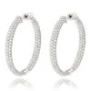 Large 14K White Gold Inside Out Diamond Hoop Earrings 4.6ct 1 Large 14K White Gold Inside Out Diamond Hoop Earrings 4.6ct -Invicta Jewelry Store large 14k gold inside out diamond hoop earrings 460ct p 6423 wh