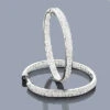 Large Hoops 14K White Gold Inside Out Diamond Hoop Earrings 3.47 2 Large Hoops 14K White Gold Inside Out Diamond Hoop Earrings 3.47 -Invicta Jewelry Store large hoops 14k inside out diamond hoop earrings 347 p 40623