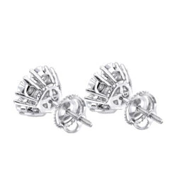 Luxurman 1 1/2ct Diamond Flower Cluster Earrings Studs 14K White Gold 11 Luxurman 1 1/2ct Diamond Flower Cluster Earrings Studs 14K White Gold -Invicta Jewelry Store luxurman 1 12ct diamond flower cluster earrings studs in 14k gold backwh