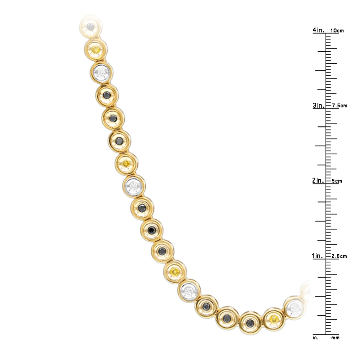 LUXURMAN 10K Yellow Gold White Yellow Black Diamond Necklace For Men 5.5ct Chain 8 LUXURMAN 10K Yellow Gold White Yellow Black Diamond Necklace For Men 5.5ct Chain - Image 6