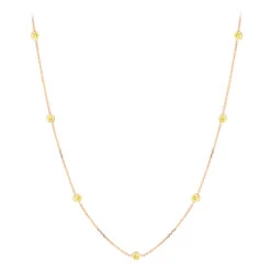 Luxurman 14K Yellow Gold Chain Necklace With Yellow Diamonds By The Yard 0.7ct 12 Luxurman 14K Yellow Gold Chain Necklace With Yellow Diamonds By The Yard 0.7ct -Invicta Jewelry Store luxurman 14k gold chain necklace with yellow diamonds by the yard 07ct ro