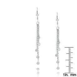 Luxurman 14K White Gold Chandelier Earrings With Diamonds By The Yard 1 Carat -Invicta Jewelry Store luxurman 14k gold chandelier earrings with diamonds by the yard 1 carat rulerwh