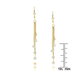 Luxurman 14K White Gold Chandelier Earrings With Diamonds By The Yard 1 Carat -Invicta Jewelry Store luxurman 14k gold chandelier earrings with diamonds by the yard 1 carat rulerye