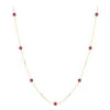 Luxurman 14K Yellow Gold Ladies Chain Necklace With Rubies By The Yard 1.6ct 16in -Invicta Jewelry Store luxurman 14k gold ladies chain necklace with rubies by the yard 16ct 16in mainye