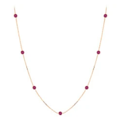 Luxurman 14K Yellow Gold Ladies Chain Necklace With Rubies By The Yard 1.6ct 16in 11 Luxurman 14K Yellow Gold Ladies Chain Necklace With Rubies By The Yard 1.6ct 16in -Invicta Jewelry Store luxurman 14k gold ladies chain necklace with rubies by the yard 16ct 16in ro