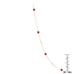 Luxurman 14K Yellow Gold Ladies Chain Necklace With Rubies By The Yard 1.6ct 16in 13 Luxurman 14K Yellow Gold Ladies Chain Necklace With Rubies By The Yard 1.6ct 16in -Invicta Jewelry Store luxurman 14k gold ladies chain necklace with rubies by the yard 16ct 16in rulerye