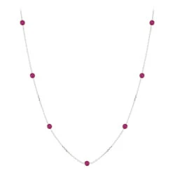 Luxurman 14K Yellow Gold Ladies Chain Necklace With Rubies By The Yard 1.6ct 16in 10 Luxurman 14K Yellow Gold Ladies Chain Necklace With Rubies By The Yard 1.6ct 16in -Invicta Jewelry Store luxurman 14k gold ladies chain necklace with rubies by the yard 16ct 16in wh