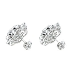LUXURMAN 14K White Gold Unique Flower Ladies Diamond Cluster Stud Earrings 2.2ct 11 LUXURMAN 14K White Gold Unique Flower Ladies Diamond Cluster Stud Earrings 2.2ct -Invicta Jewelry Store luxurman 14k gold unique flower ladies diamond cluster stud earrings 22ct backwh