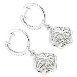 Luxurman Designer Flower Cluster Diamond Earrings For Women 2.4ct 14K White Gold 11 Luxurman Designer Flower Cluster Diamond Earrings For Women 2.4ct 14K White Gold -Invicta Jewelry Store luxurman designer flower cluster diamond earrings for women 24ct 14k gold backwh