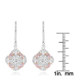 Luxurman Designer Flower Cluster Diamond Earrings For Women 2.4ct 14K White Gold 13 Luxurman Designer Flower Cluster Diamond Earrings For Women 2.4ct 14K White Gold -Invicta Jewelry Store luxurman designer flower cluster diamond earrings for women 24ct 14k gold rulerwh