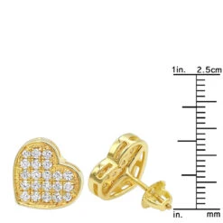 Luxurman Heart Shaped Diamond Earrings For Women 14K Yellow Gold Studs 0.76ct 13 Luxurman Heart Shaped Diamond Earrings For Women 14K Yellow Gold Studs 0.76ct -Invicta Jewelry Store luxurman heart shaped diamond earrings for women 14k gold studs 076ct rulerye