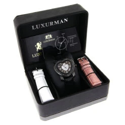 Luxurman Ladies Diamond Heart Watch 0.25ct Black MOP 9 Luxurman Ladies Diamond Heart Watch 0.25ct Black MOP -Invicta Jewelry Store luxurman ladies diamond heart watch 025 ct p 44046box