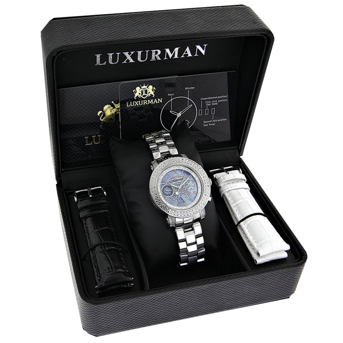 Luxurman Ladies Diamond Watch 0.30ct Blue MOP 5 Luxurman Ladies Diamond Watch 0.30ct Blue MOP - Image 3