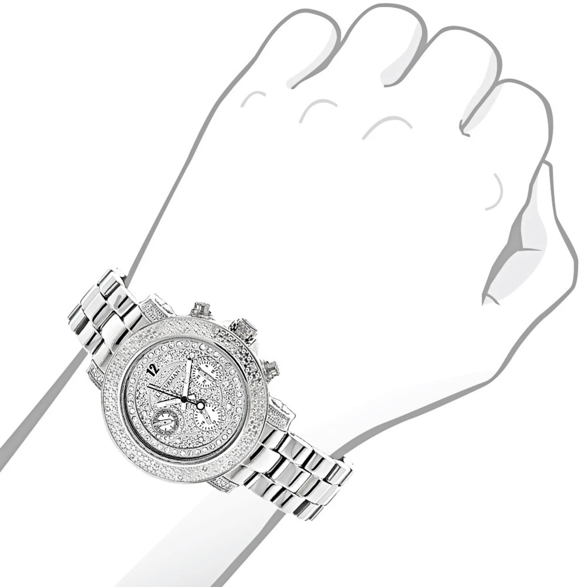 Luxurman Ladies Diamond Watch 0.30ct 5 Luxurman Ladies Diamond Watch 0.30ct - Image 3