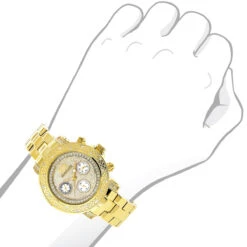 Luxurman Ladies Diamond Watch 0.3ct Yellow Gold Plated -Invicta Jewelry Store luxurman ladies diamond watch 03ct yellow gold plated p 44309 2 1