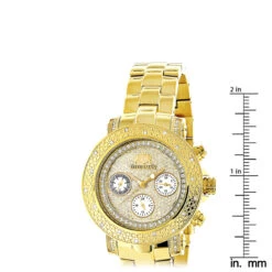 Luxurman Ladies Diamond Watch 0.3ct Yellow Gold Plated -Invicta Jewelry Store luxurman ladies diamond watch 03ct yellow gold plated p 44309 ruler