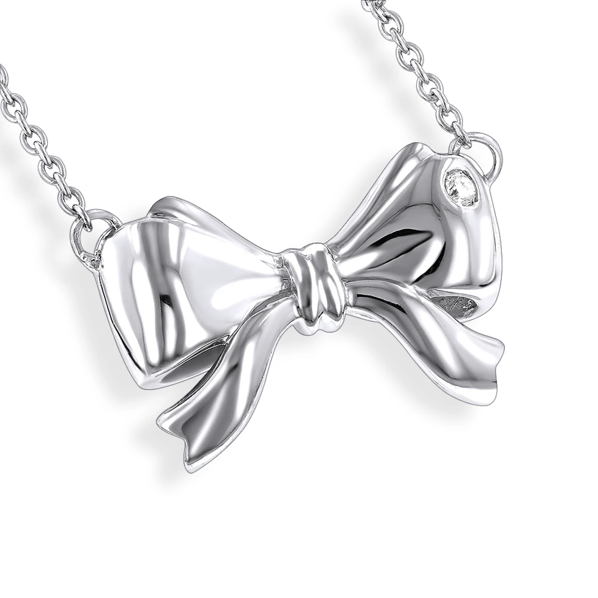 Luxurman Love Quotes Necklace Sterling Silver Diamond Bow Pendant For Women 3 Luxurman Love Quotes Necklace Sterling Silver Diamond Bow Pendant For Women