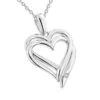 Luxurman Love Quotes Necklace Sterling Silver Double Hearts Diamond Pendant 1 Luxurman Love Quotes Necklace Sterling Silver Double Hearts Diamond Pendant -Invicta Jewelry Store luxurman love quotes necklace sterling silver double hearts diamond pendant main
