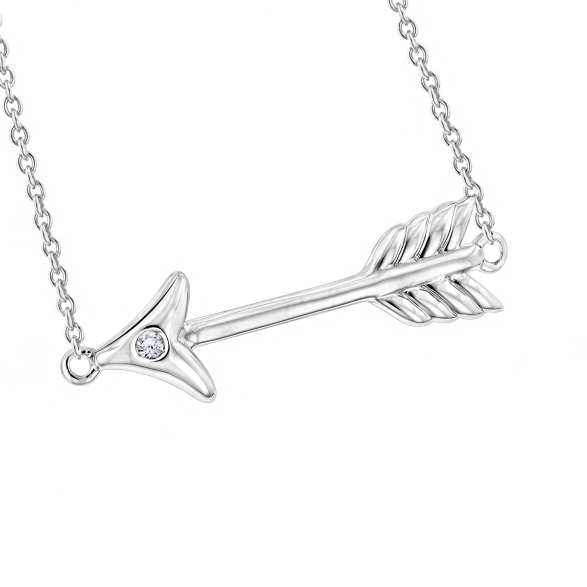 Luxurman Love Quotes Necklaces Sterling Silver Diamond Arrow Pendant 3 Luxurman Love Quotes Necklaces Sterling Silver Diamond Arrow Pendant