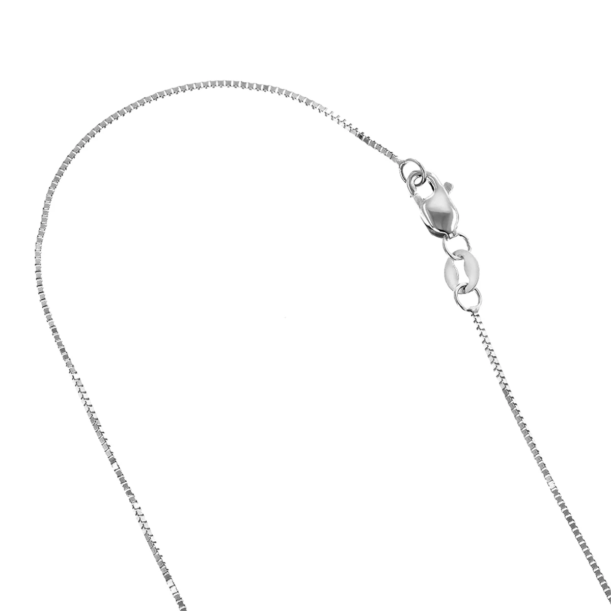 LUXURMAN Solid 10K White Gold Box Chain For Men & Women 1mm Wide 3 LUXURMAN Solid 10K White Gold Box Chain For Men & Women 1mm Wide