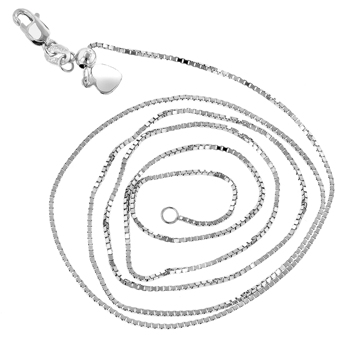 LUXURMAN Solid 10K Yellow Gold Box Chain For Women Adjustable 0.9mm 5 LUXURMAN Solid 10K Yellow Gold Box Chain For Women Adjustable 0.9mm - Image 3