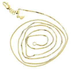 LUXURMAN Solid 10K Yellow Gold Box Chain For Women Adjustable 0.9mm 15 LUXURMAN Solid 10K Yellow Gold Box Chain For Women Adjustable 0.9mm -Invicta Jewelry Store luxurman solid 10k gold box chain for women adjustable 09mm backye