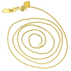 LUXURMAN Solid 10K White Gold Cable Chain For Women Adjustable 0.9mm 15 LUXURMAN Solid 10K White Gold Cable Chain For Women Adjustable 0.9mm -Invicta Jewelry Store luxurman solid 10k gold cable chain for women adjustable 09mm backye