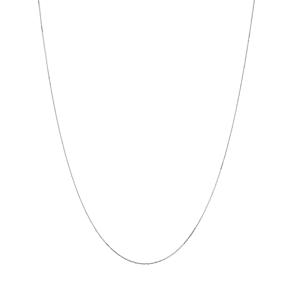 LUXURMAN Solid 10K White Gold Cable Chain For Women Adjustable 0.9mm 7 LUXURMAN Solid 10K White Gold Cable Chain For Women Adjustable 0.9mm - Image 5