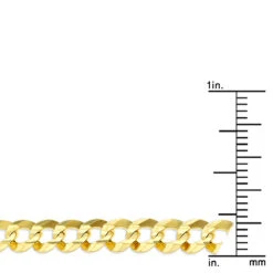 LUXURMAN Solid 10K Yellow Gold Curb Chain For Men Comfort 5.5mm Wide 11 LUXURMAN Solid 10K Yellow Gold Curb Chain For Men Comfort 5.5mm Wide -Invicta Jewelry Store luxurman solid 10k gold curb chain for men comfort 55mm wide ruler