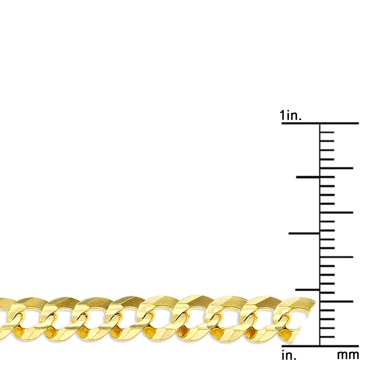 LUXURMAN Solid 10K Yellow Gold Curb Chain For Men Comfort 5.5mm Wide 6 LUXURMAN Solid 10K Yellow Gold Curb Chain For Men Comfort 5.5mm Wide - Image 4