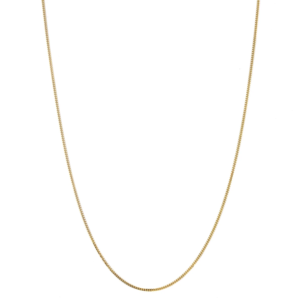LUXURMAN Solid 10K Yellow Gold Curb Chain For Men & Women Gourmette 2mm Wide 5 LUXURMAN Solid 10K Yellow Gold Curb Chain For Men & Women Gourmette 2mm Wide - Image 3